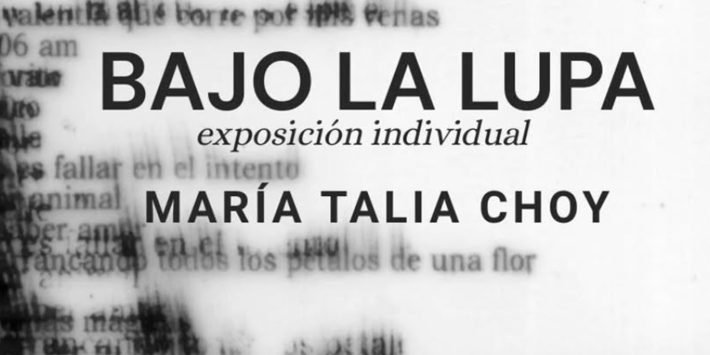 BAJO LA LUPA EXPOSICION INDIVIDUAL MARIA TALIA CHOY