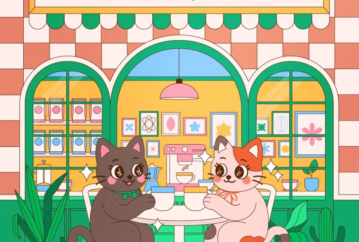 GATOS & CAFÉ