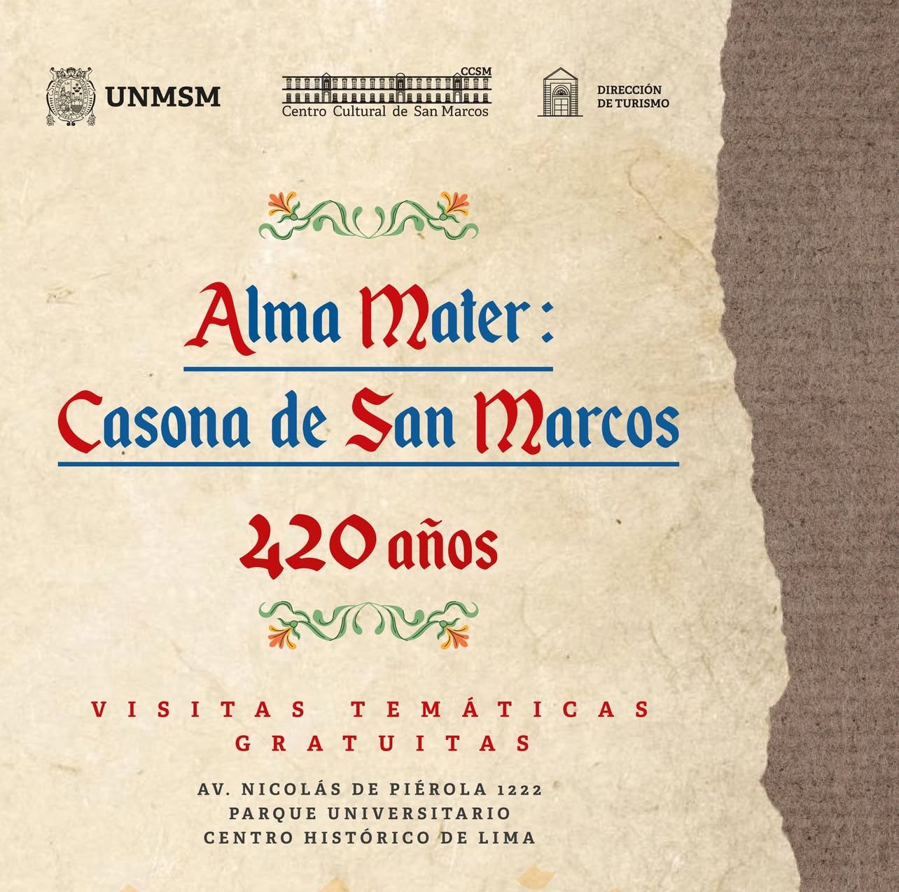 420 AÑOS DE LA CASONA DE SAN MARCOS