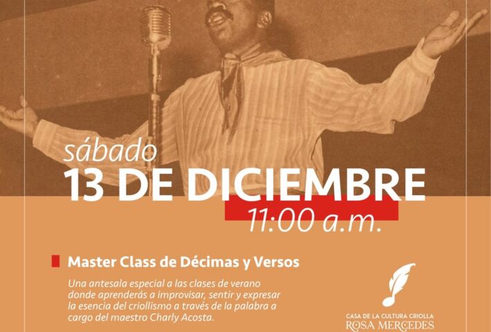 MASTER CLASS DE DÉCIMA Y VERSOS