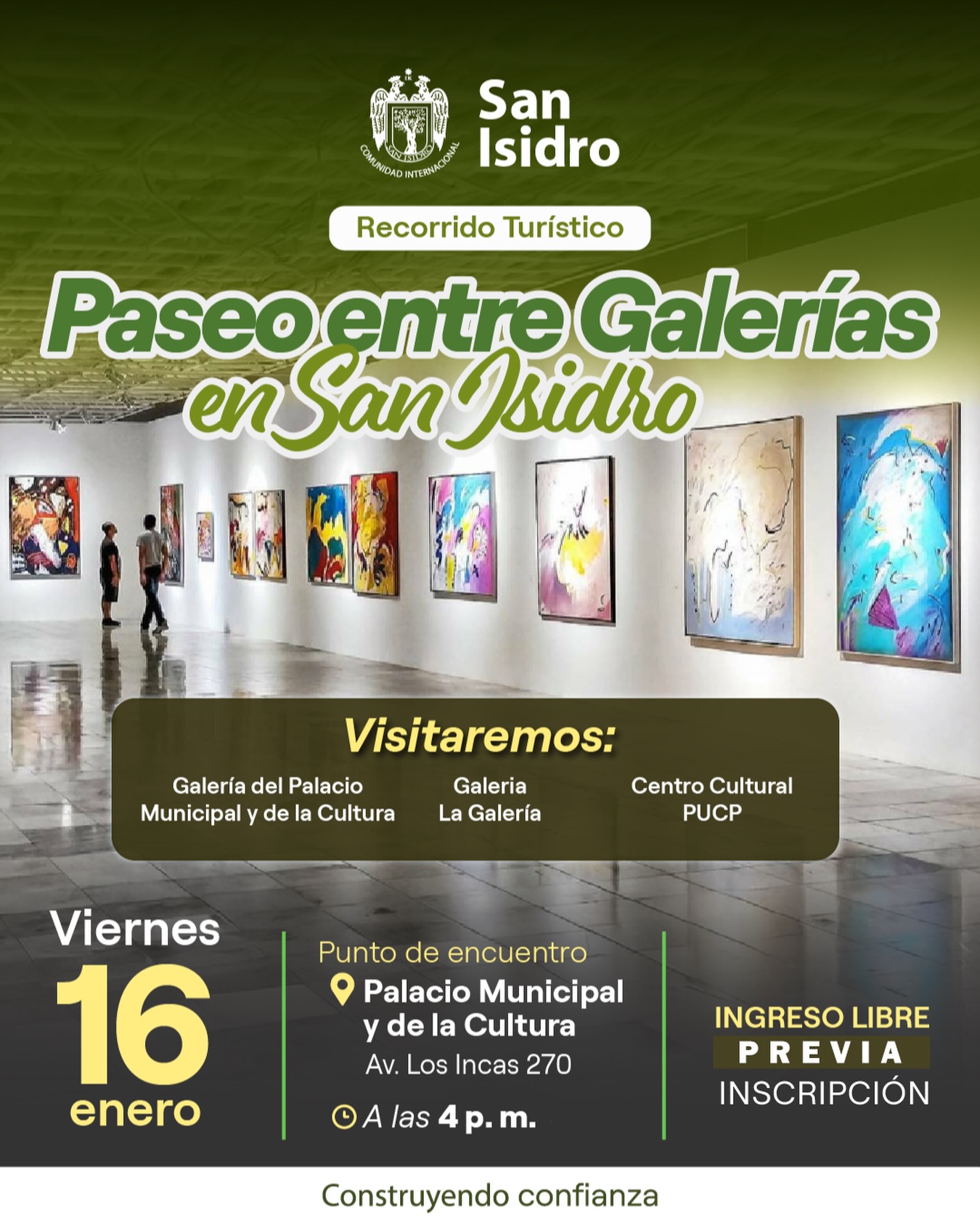 PASEO ENTRE GALERÍAS EN SAN ISIDRO