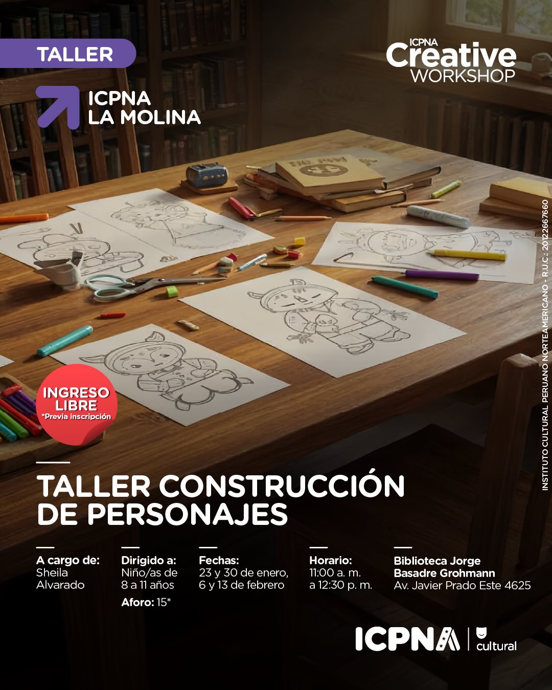 TALLER DE CONSTRUCCIÓN DE PERSONAJES