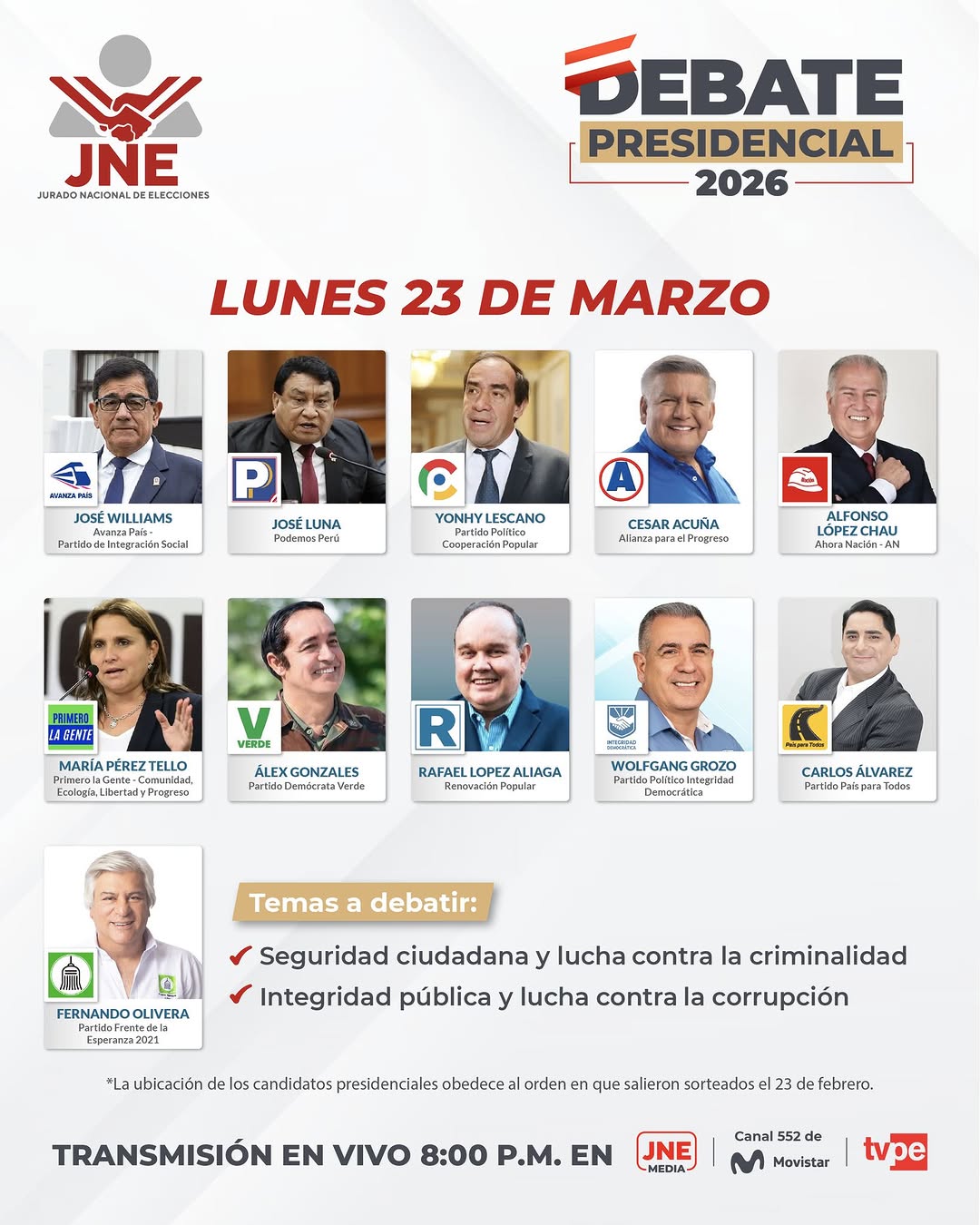 GRAN CICLO DEBATES PRESIDENCIALES