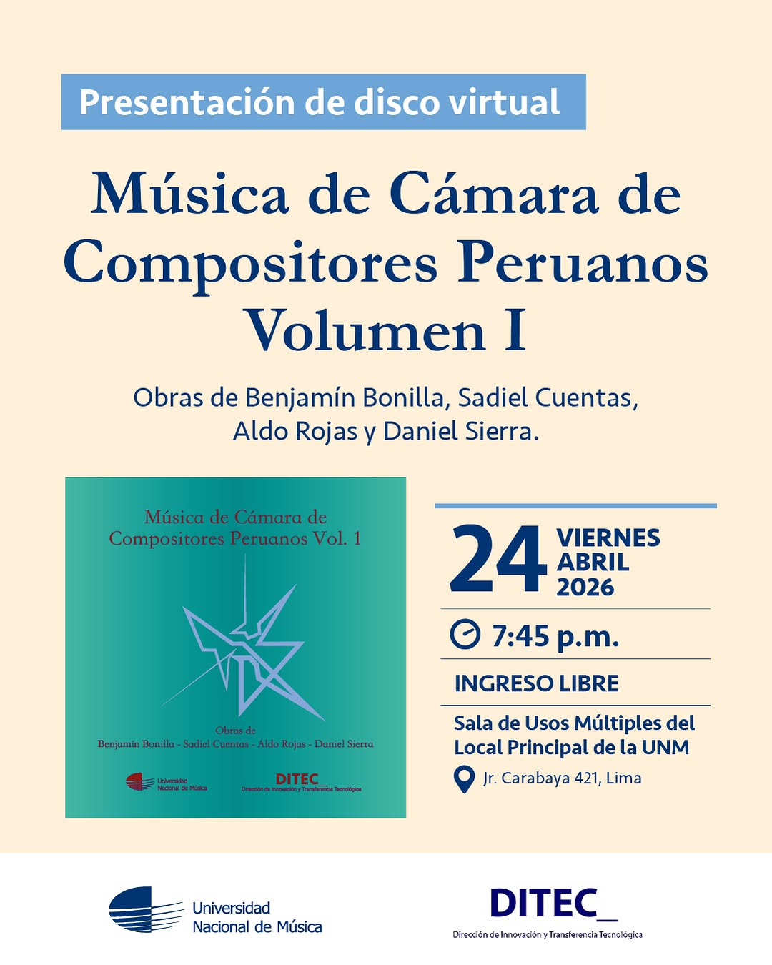 MÚSICA DE CÁMARA COMPOSITORES PERUANOS