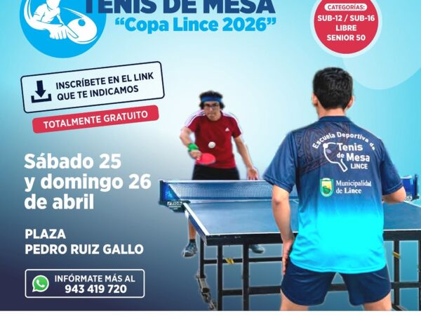 COPA LINCE 2026 TENIS MESA