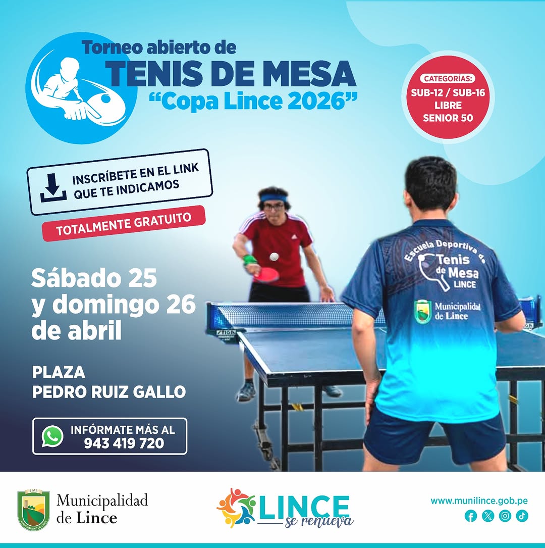 COPA LINCE 2026 TENIS MESA