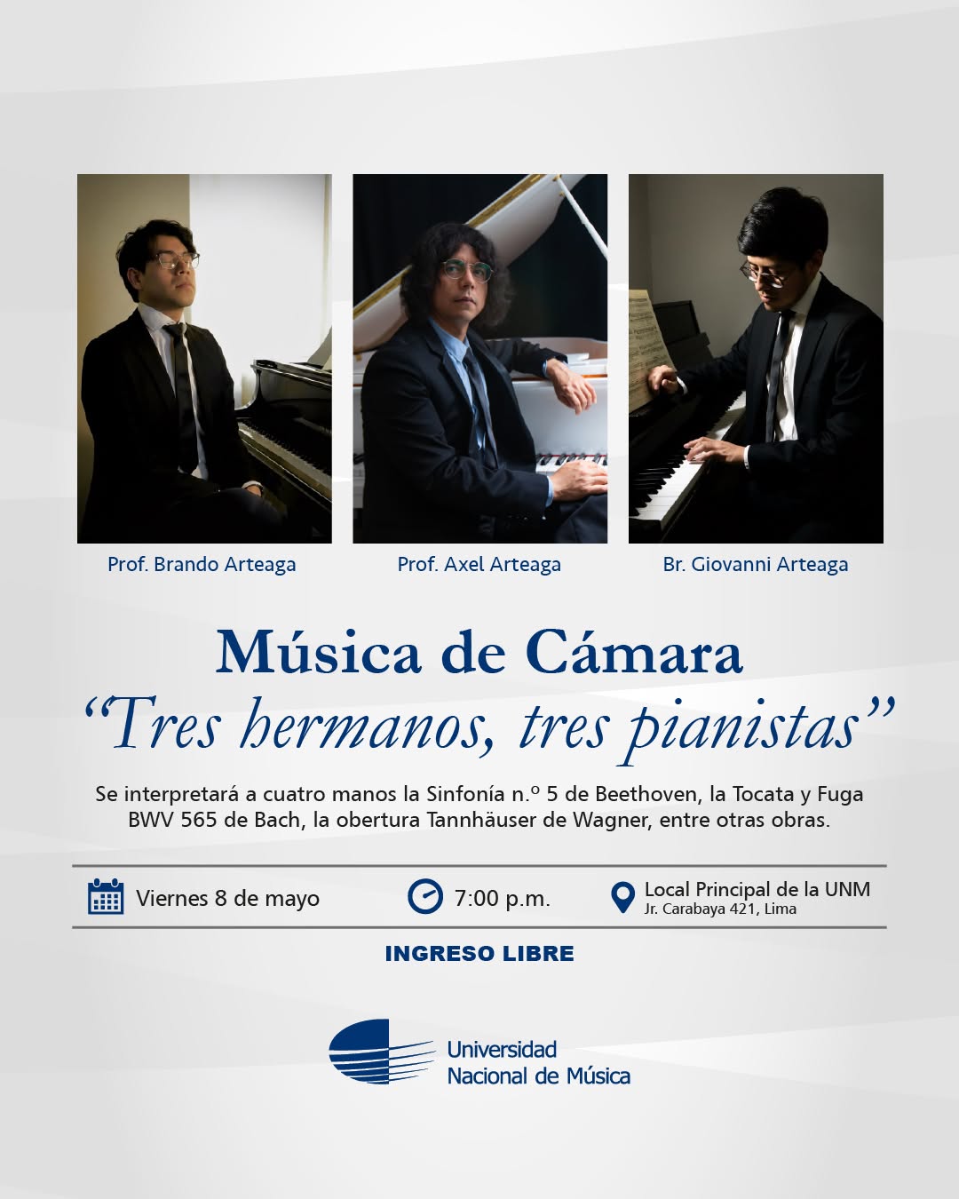 TRES HERMANOS, TRES PIANISTAS