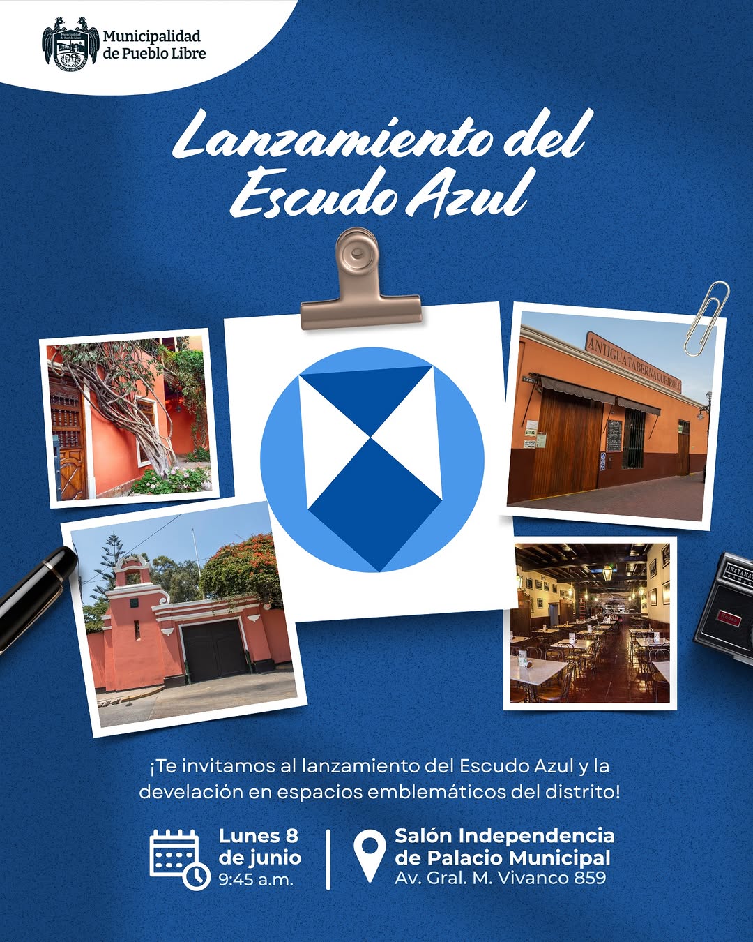 ESCUDO AZUL EN PUEBLO LIBRE
