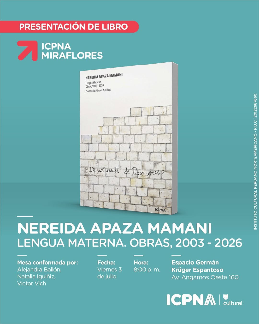 LENGUA MATERNA OBRAS 2003 2026