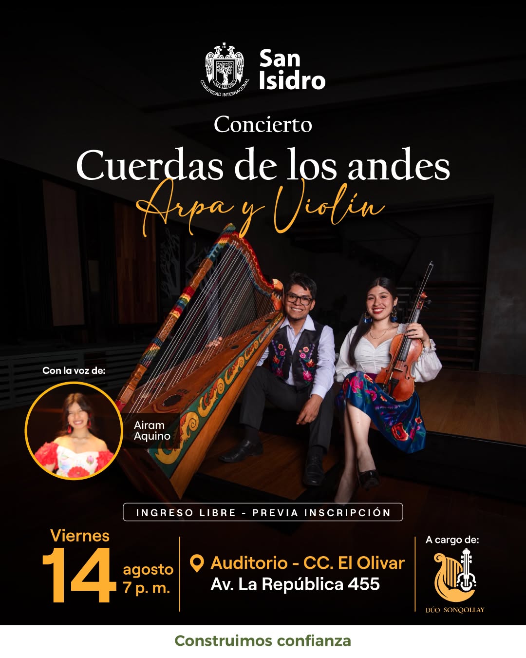 CUERDAS DE LOS ANDES ARPA Y VIOLÍN