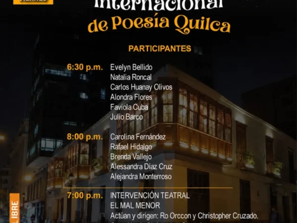 2DO FESTIVAL INTERNACIONAL DE POESÍA QUILCA