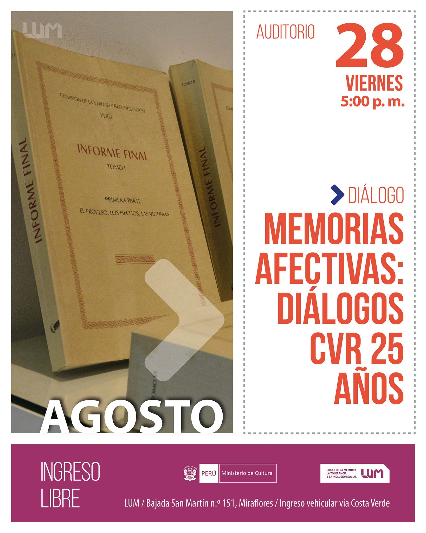 MEMORIAS AFECTIVAS: DIÁLOGOS CVR 25 AÑOS