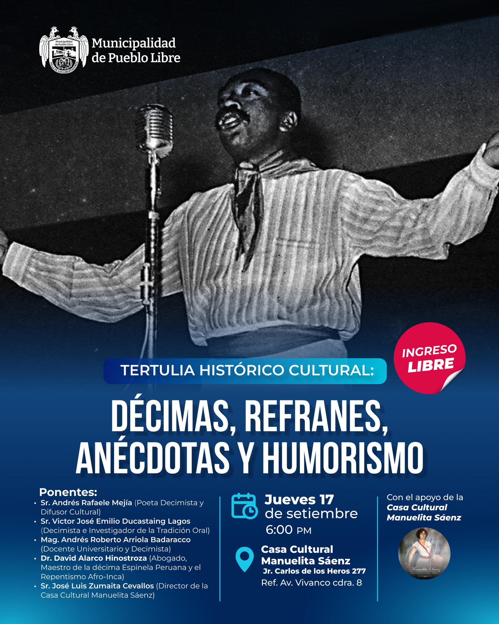 DÉCIMAS, REFRANES, ANÉCDOTAS Y HUMORISMO