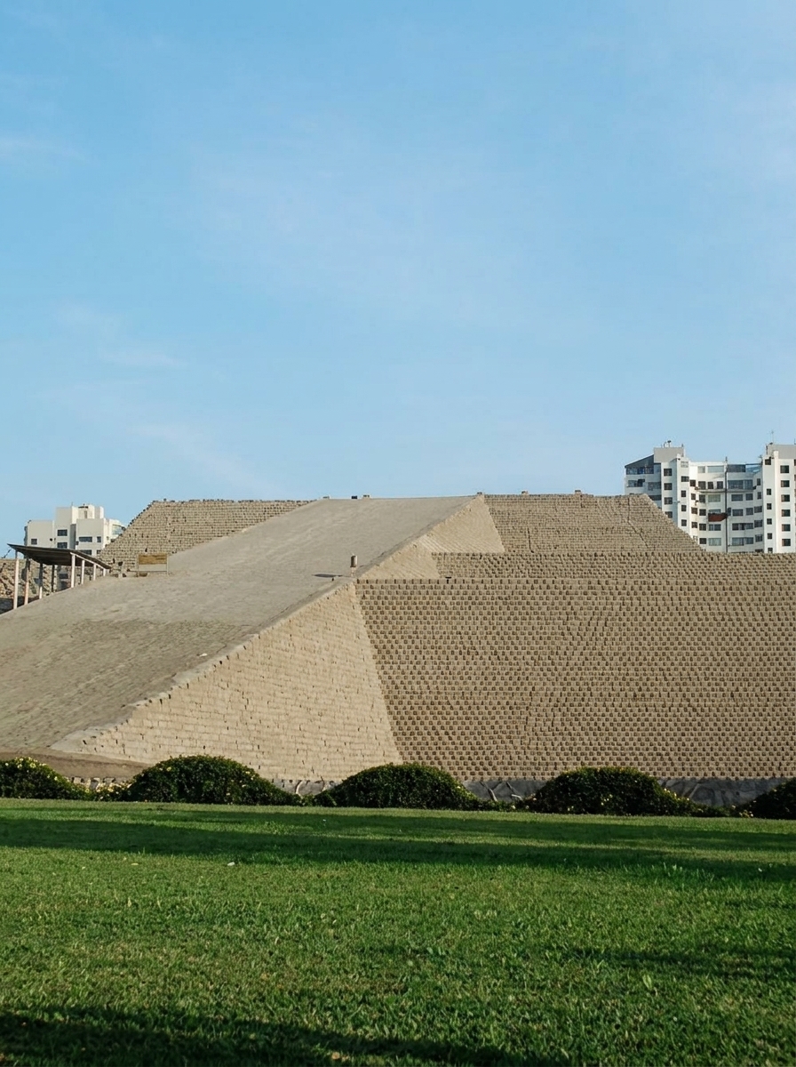 Una huaca entre edificios