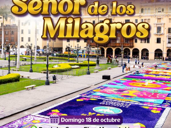ALFOMBRAS FLORALES SEÑOR DE MILAGROS