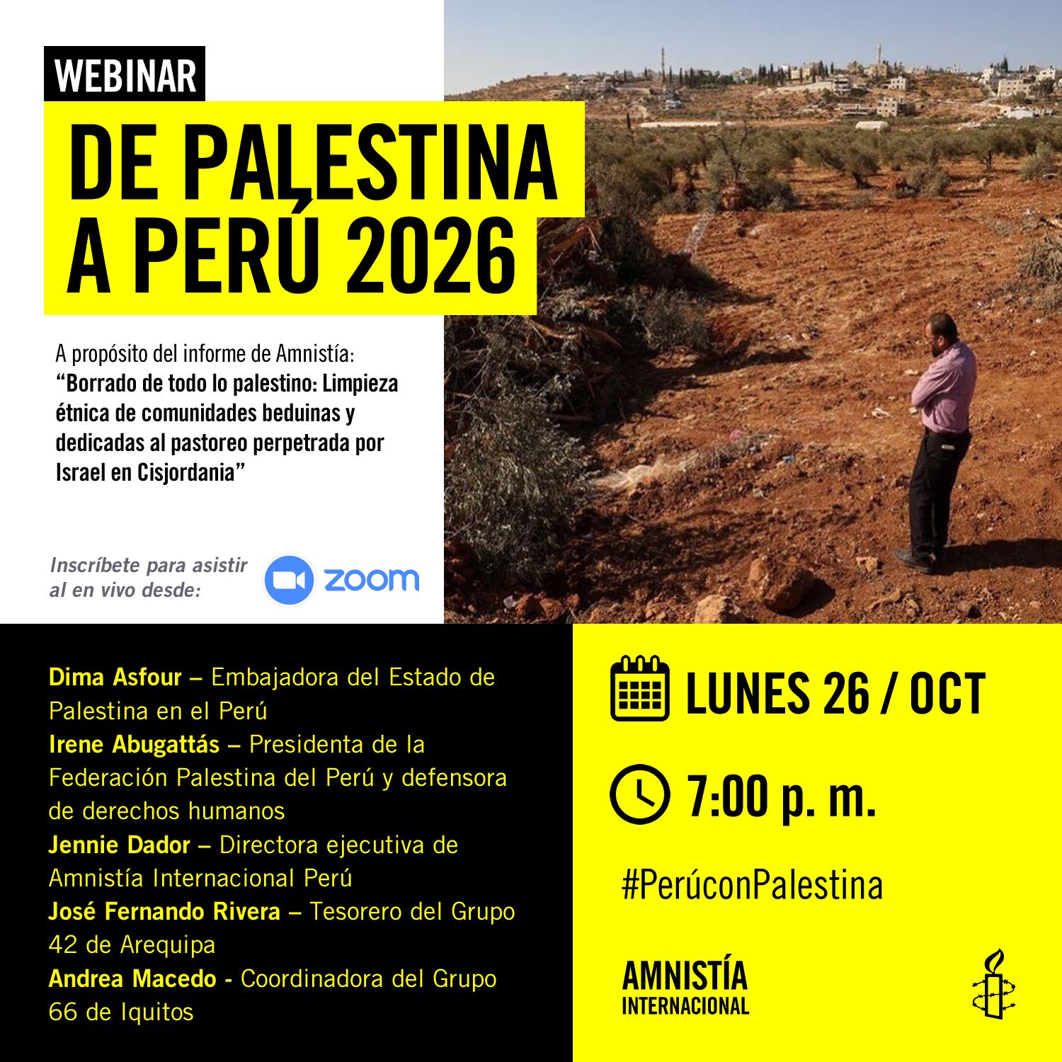 DE PALESTINA A PERÚ 2026
