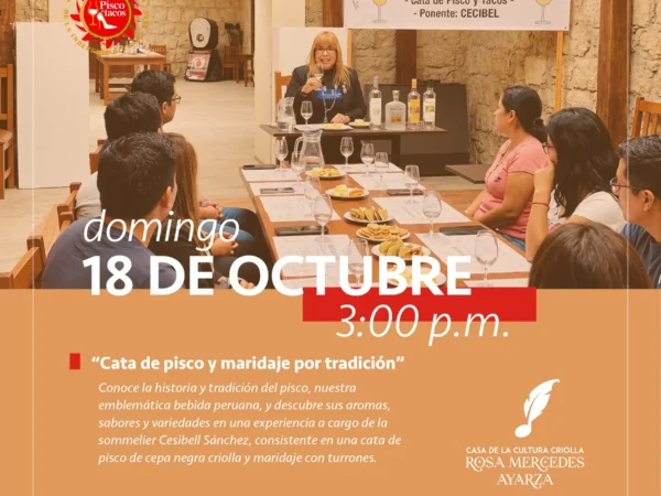 CATA DE PISCO Y MARIDAJE POR TRADICIÓN